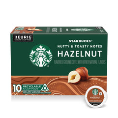 Starbucks Hazelnut K-Cup pods boxed for Keurig brewers
