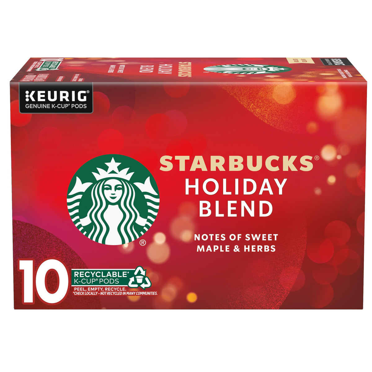 Starbucks Holiday Blend K-Cup pods box ready for gifting and sipping