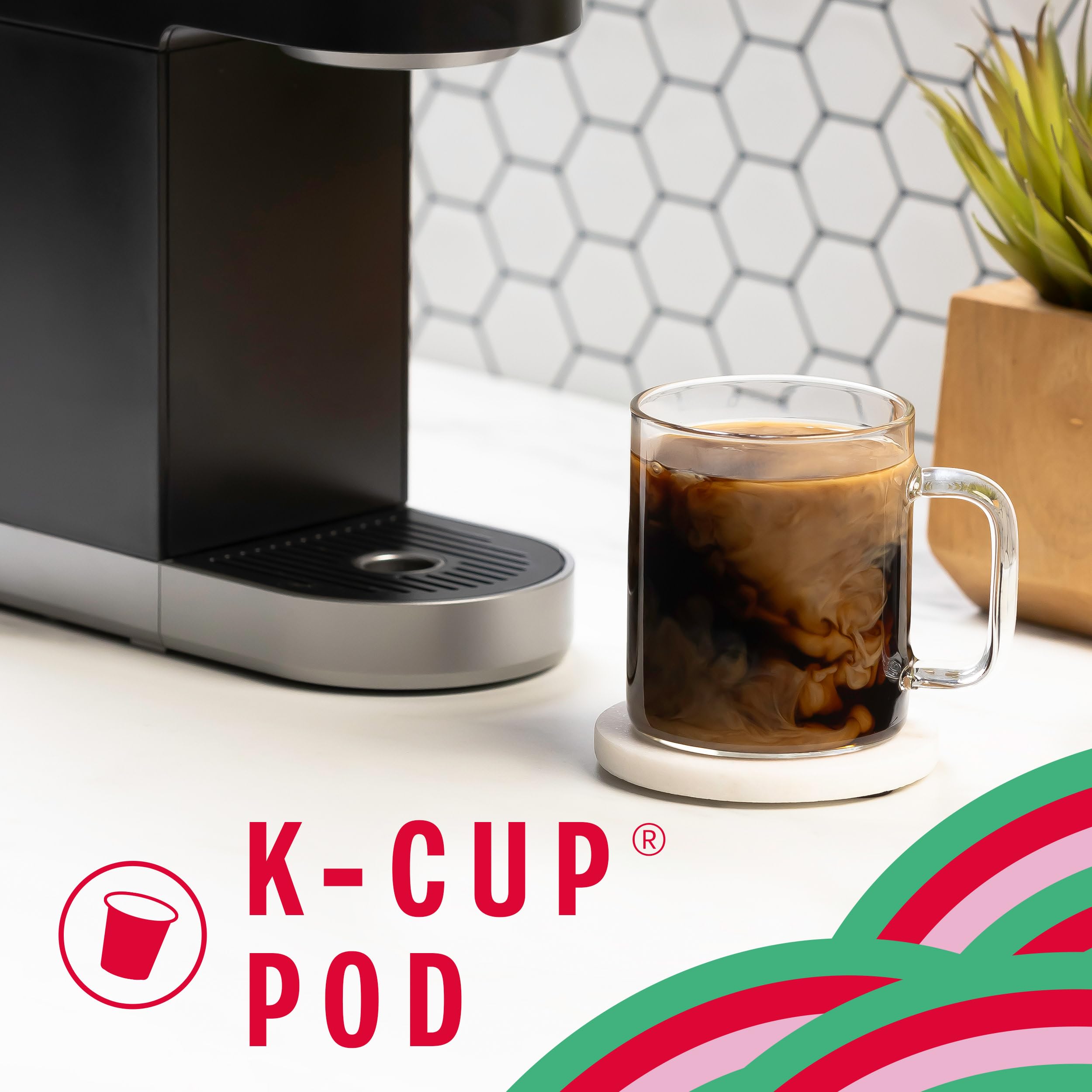 Closeup of Starbucks Holiday Blend K-Cup pods showing premium Arabica quality