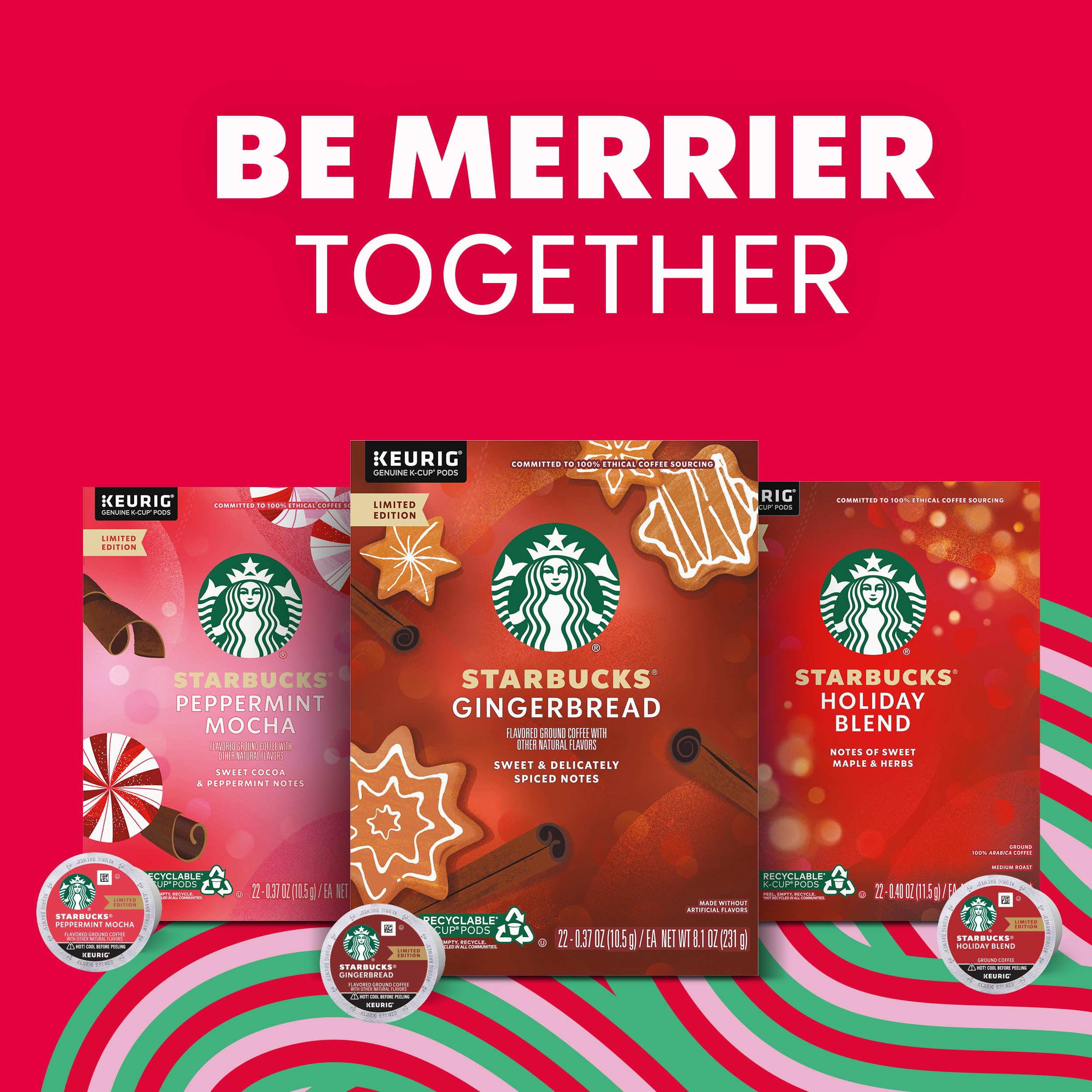 Limited edition packaging of Starbucks Holiday Blend signals seasonal delight