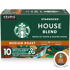 Starbucks House Blend K-Cup pod ready for a smooth, balanced brew.