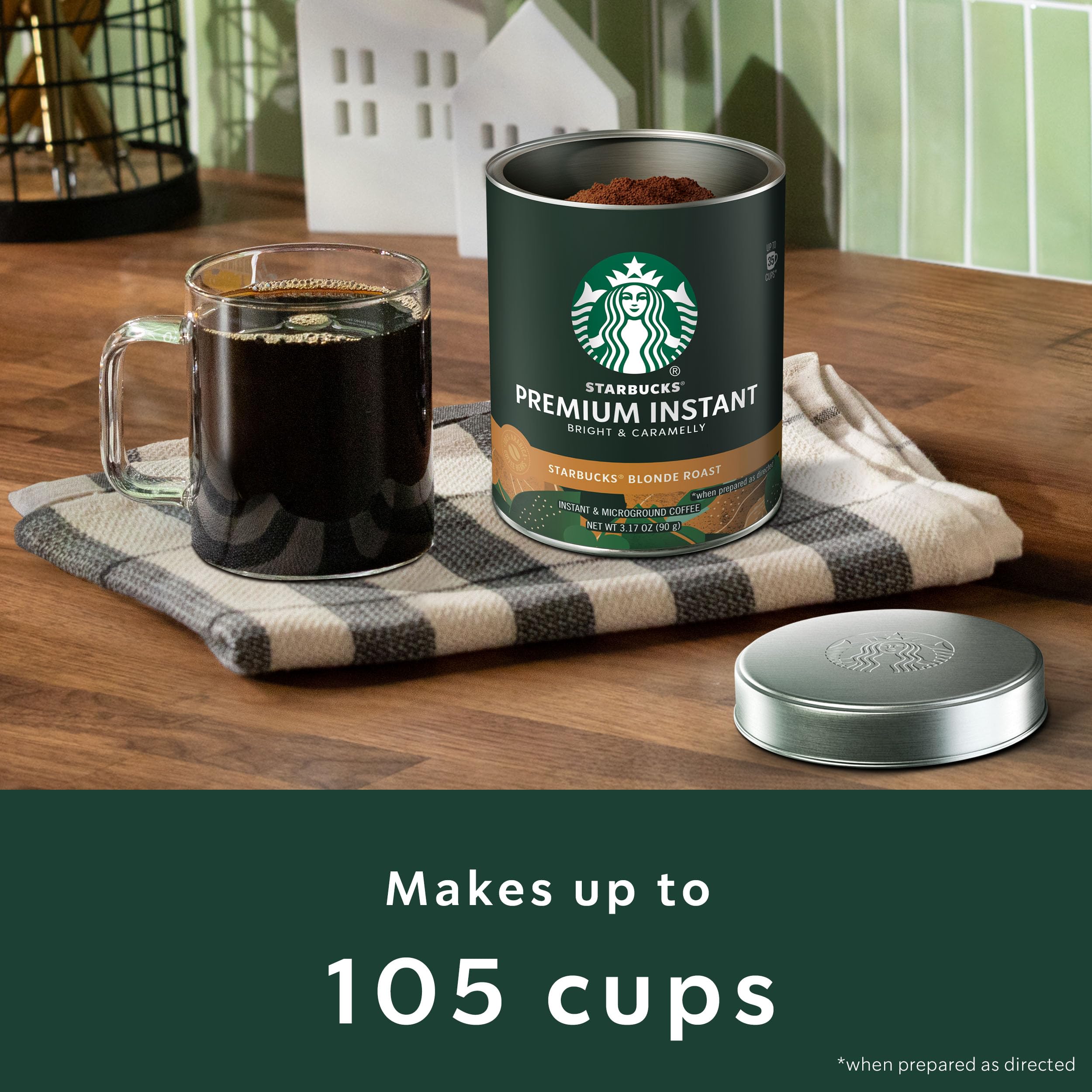 Iced coffee ready: Starbucks Blonde Roast instant coffee over ice.