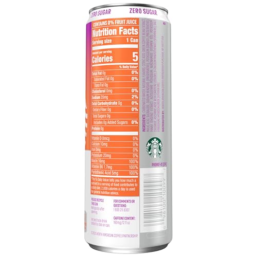 Starbucks Iced Energy 160mg plant-based caffeine boosts mental clarity.