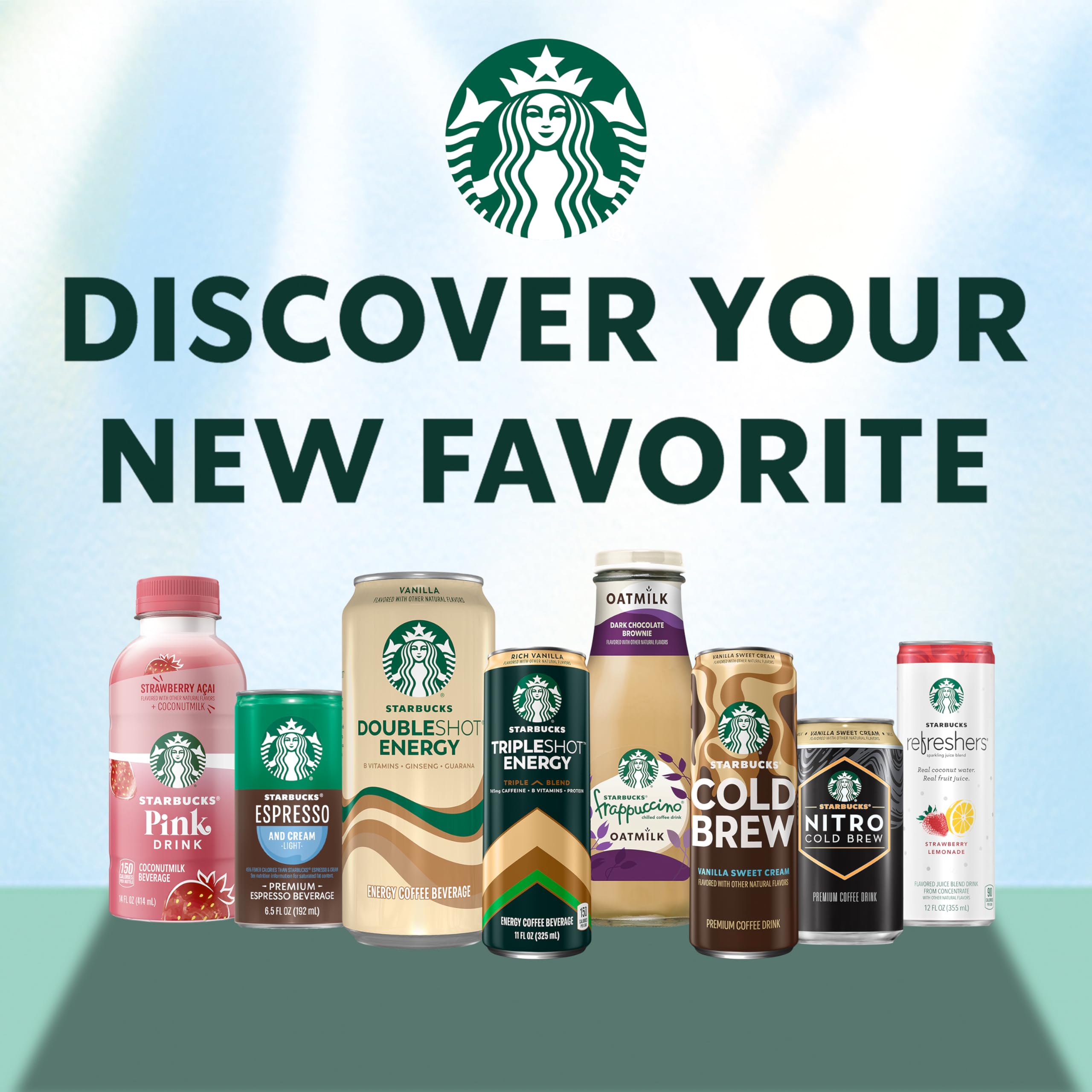 Starbucks Iced Energy can recycling icon, easy to recycle after enjoying.