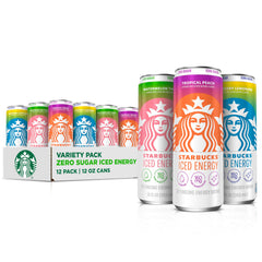 Starbucks Iced Energy Tropical Peach can for on-the-go hydration and focus.