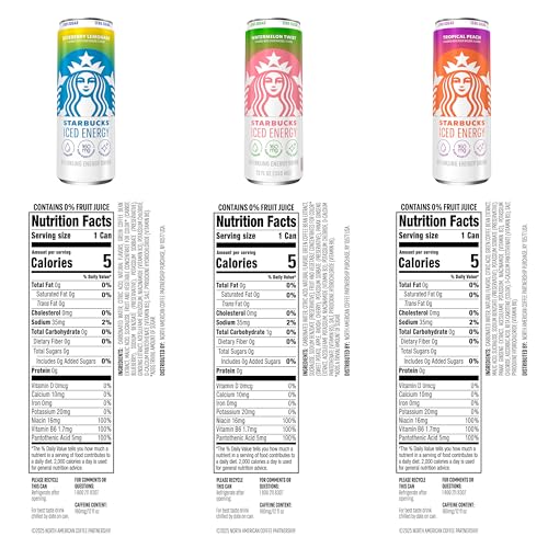 Starbucks Iced Energy Watermelon Splash can with zero sugar and vibrant flavor.
