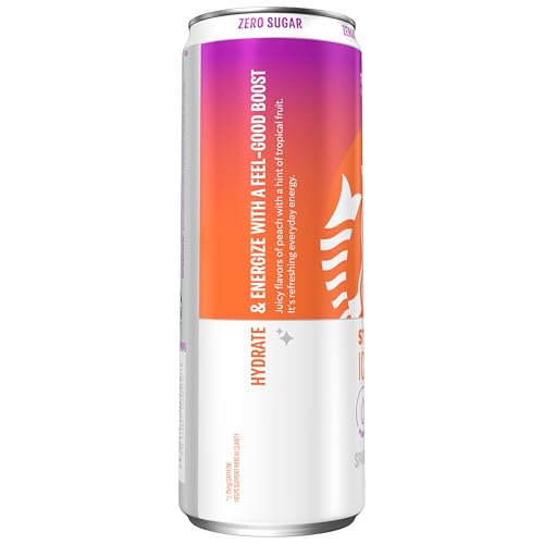 Starbucks Iced Energy Zero Sugar label close-up, 5 calories per can.
