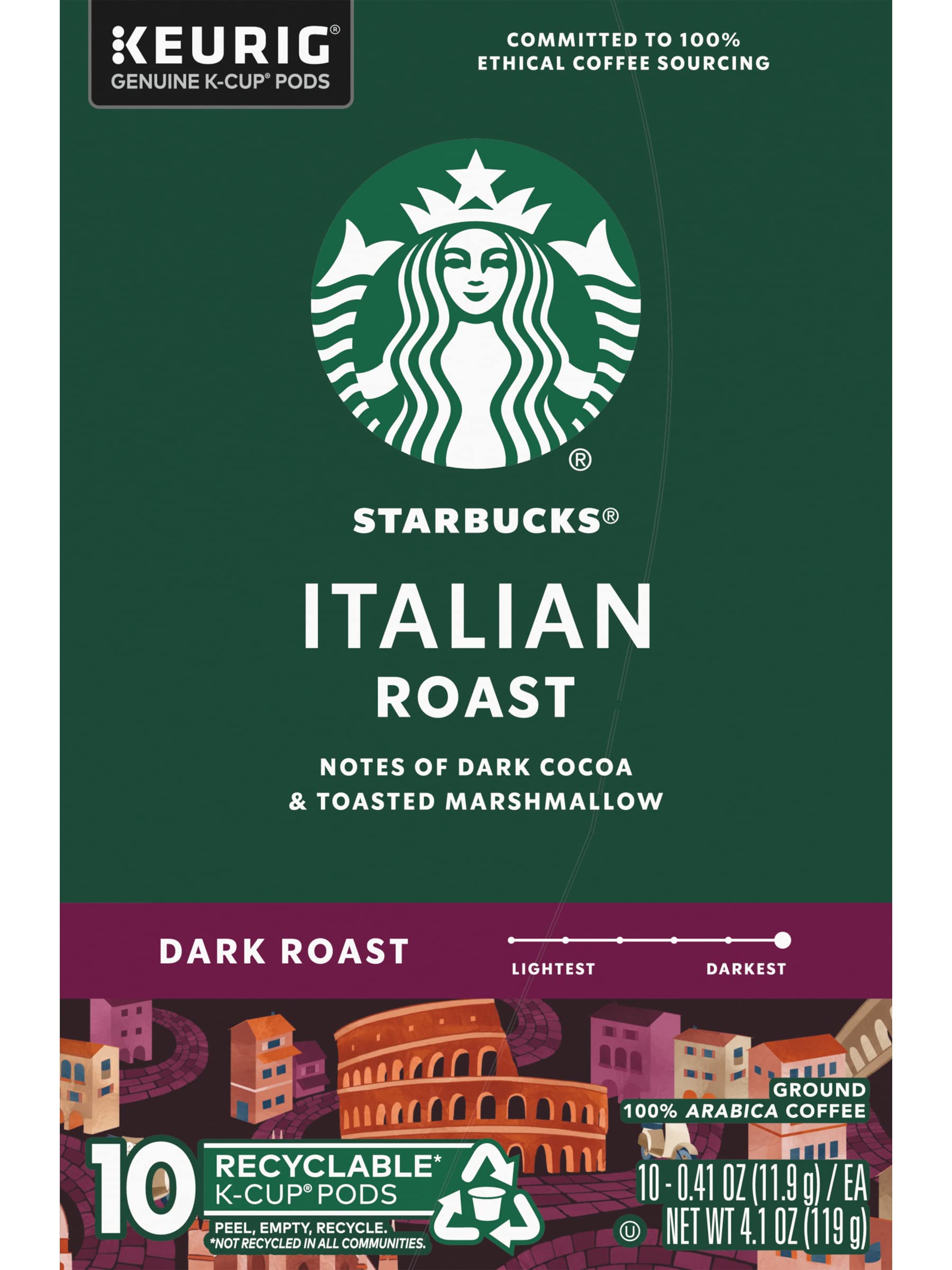 Starbucks Italian Roast aroma rising as the coffee brews.