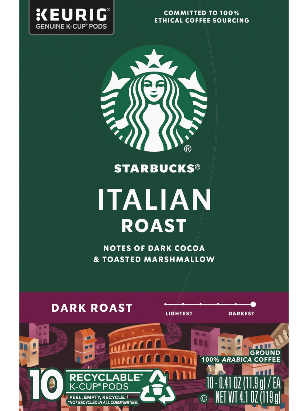 Starbucks Italian Roast aroma rising as the coffee brews.