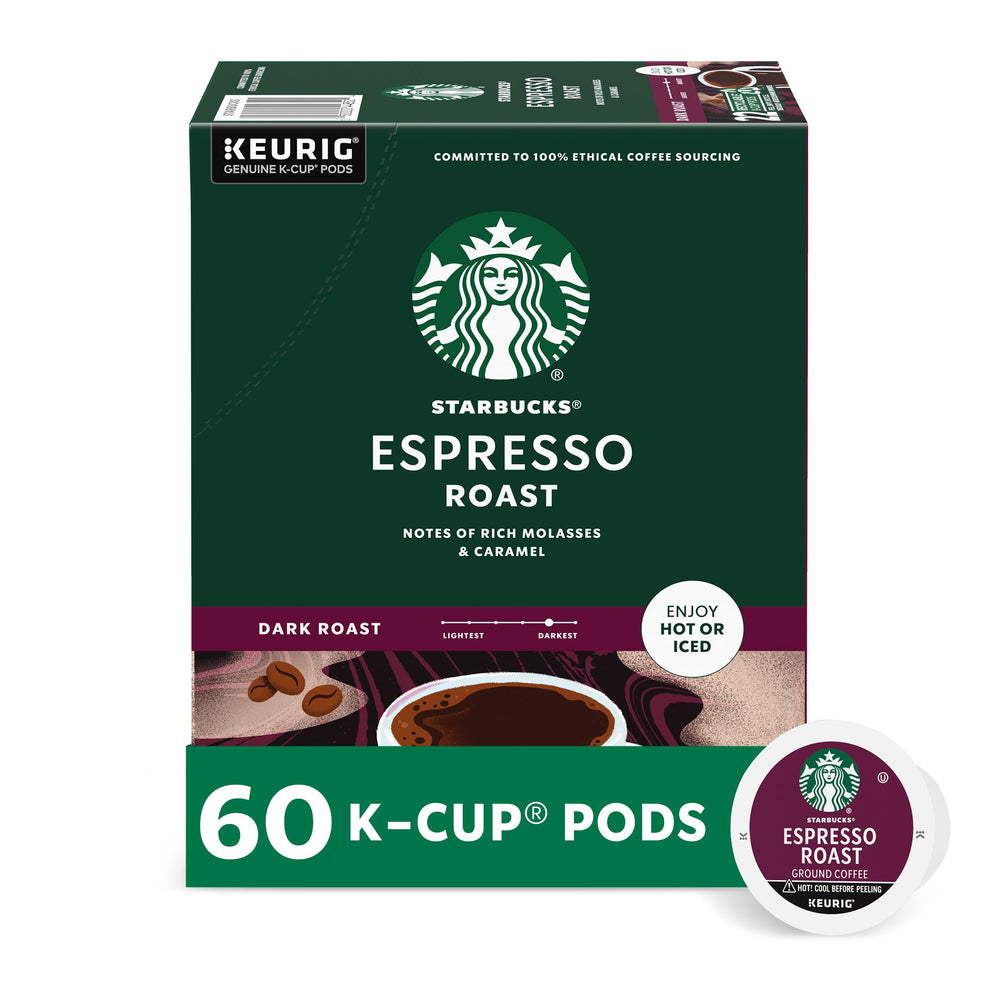 Starbucks Espresso Roast K-Cup pod for bold, café-style espresso at home.