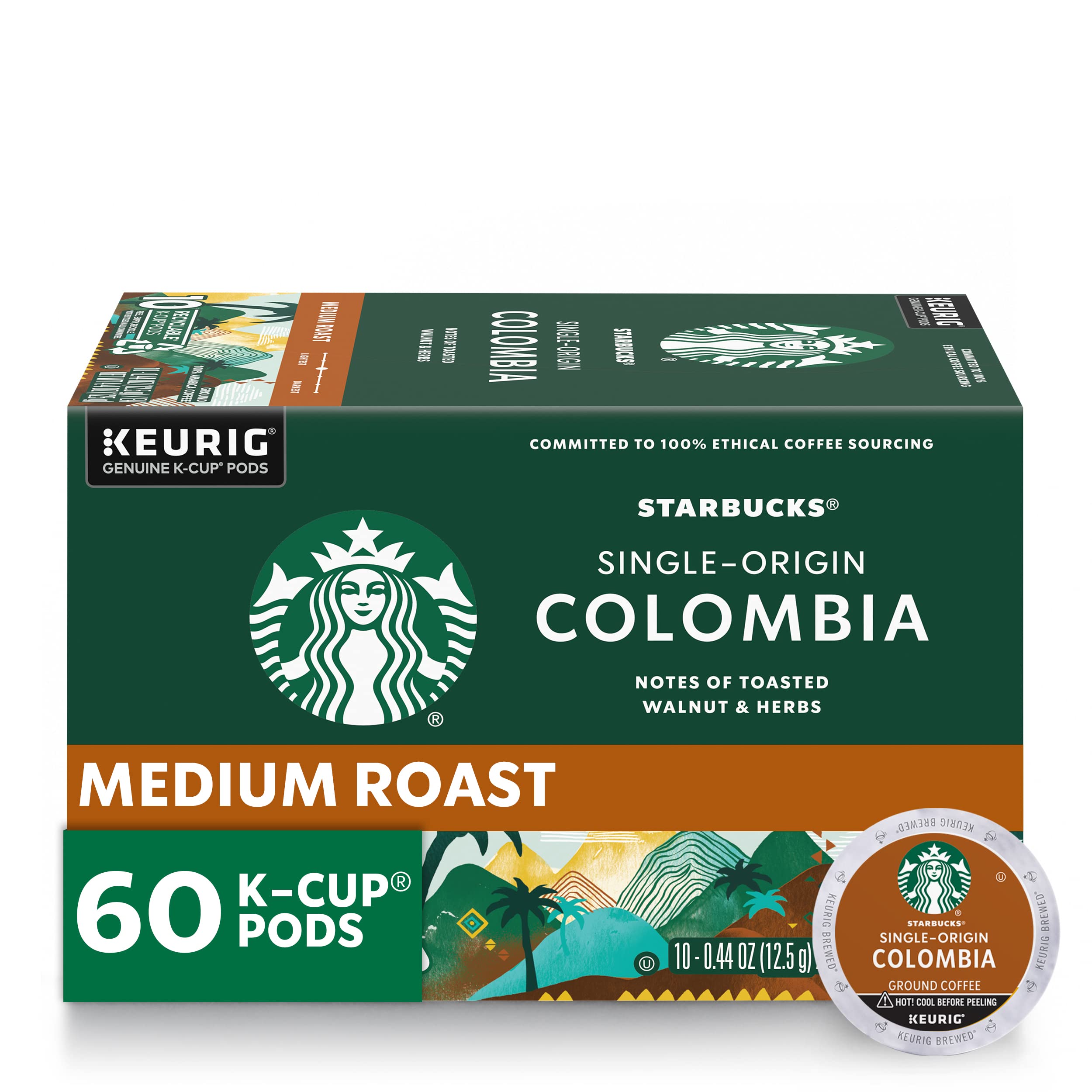 Starbucks K-Cup Colombia pods in packaging offer convenient, balanced mornings