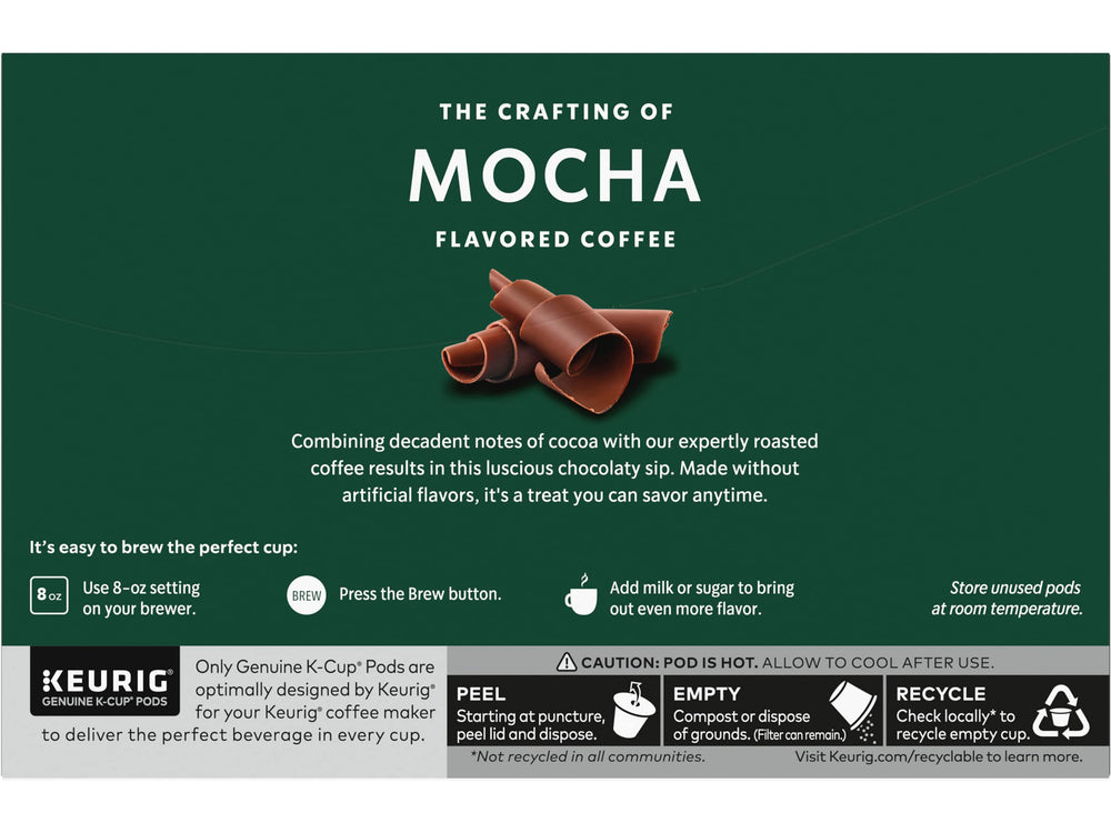 Starbucks K-Cup Mocha aroma in kitchen, enhances daily ritual.