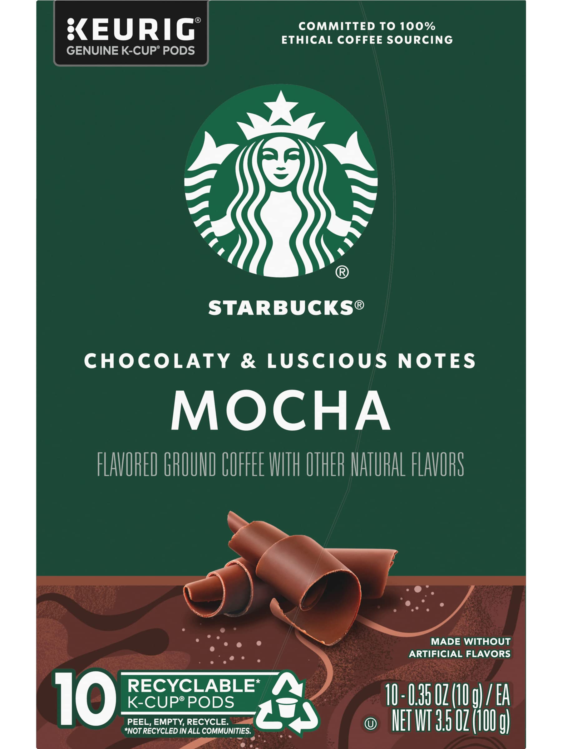 Starbucks K-Cup Mocha pack resting in cupboard, ready for daily use.