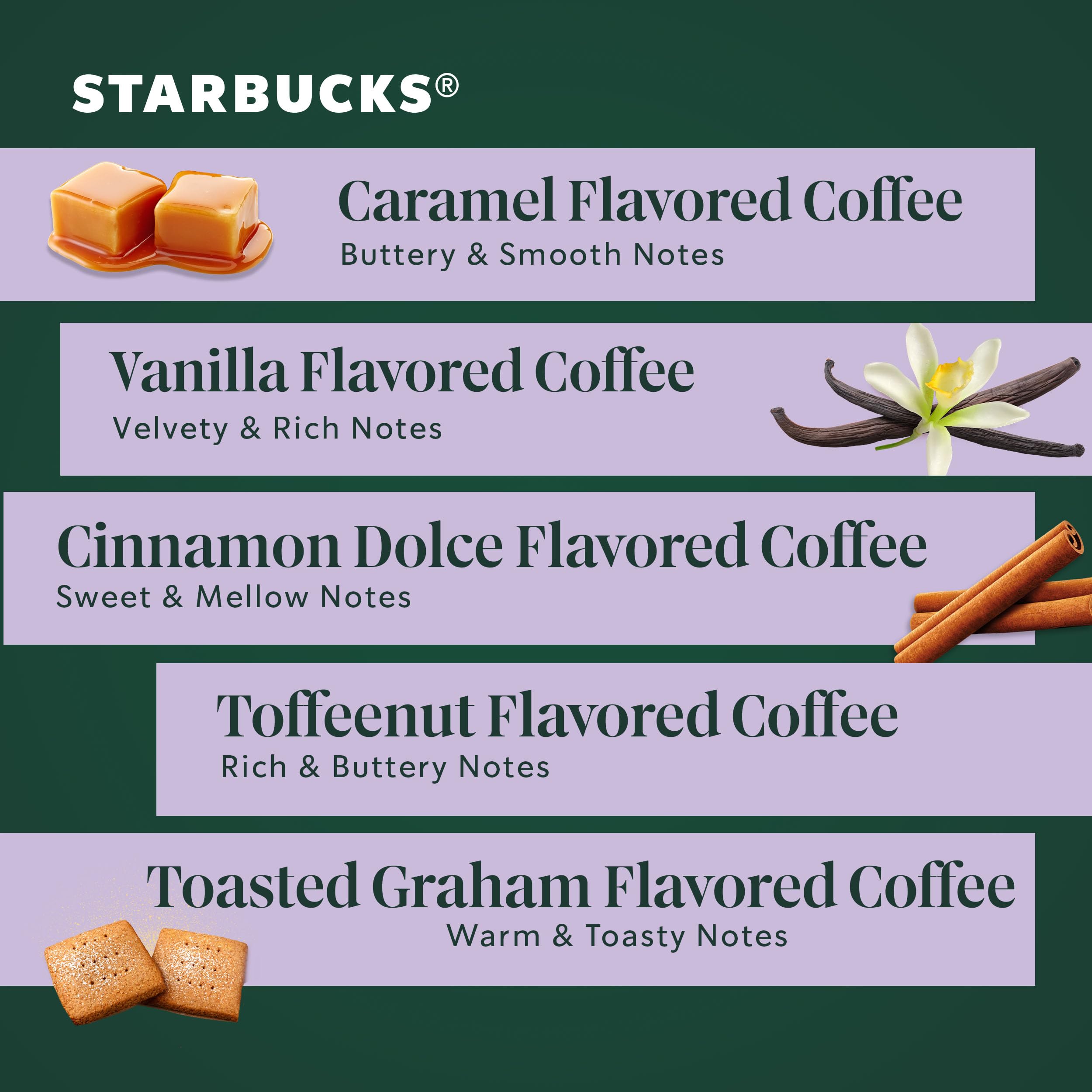 Starbucks K-Cup toasted graham flavor pods pair with creamer for a sweet, comforting sip