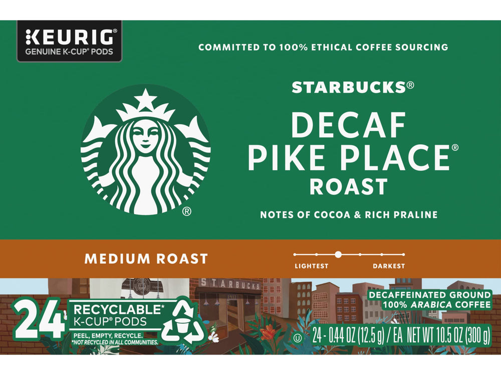 Starbucks Pike Place Decaf is brewer-compatible for easy mornings