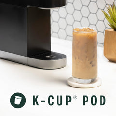 Keurig-compatible Starbucks pod ready for quick iced coffee at home.