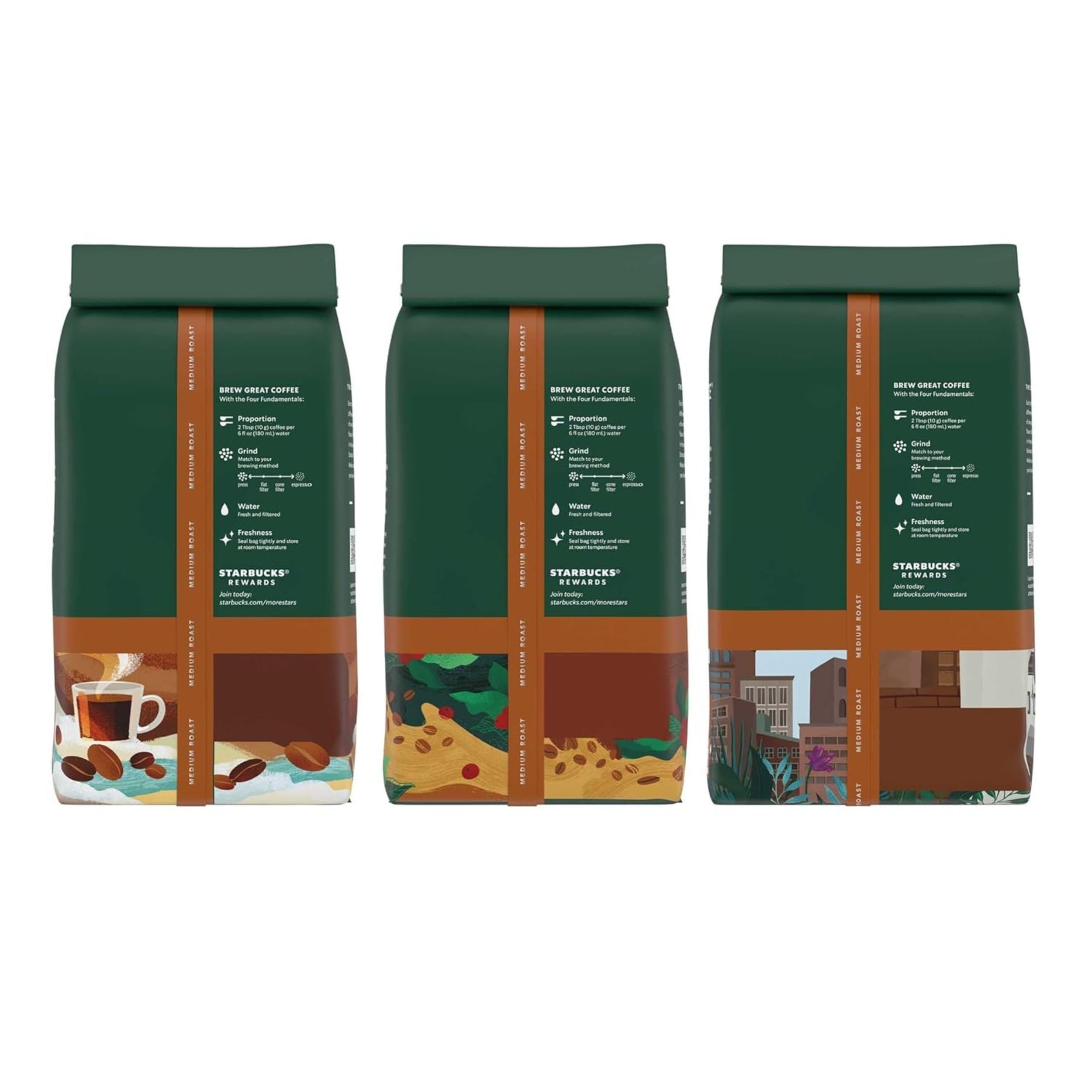 Starbucks variety pack on kitchen counter display