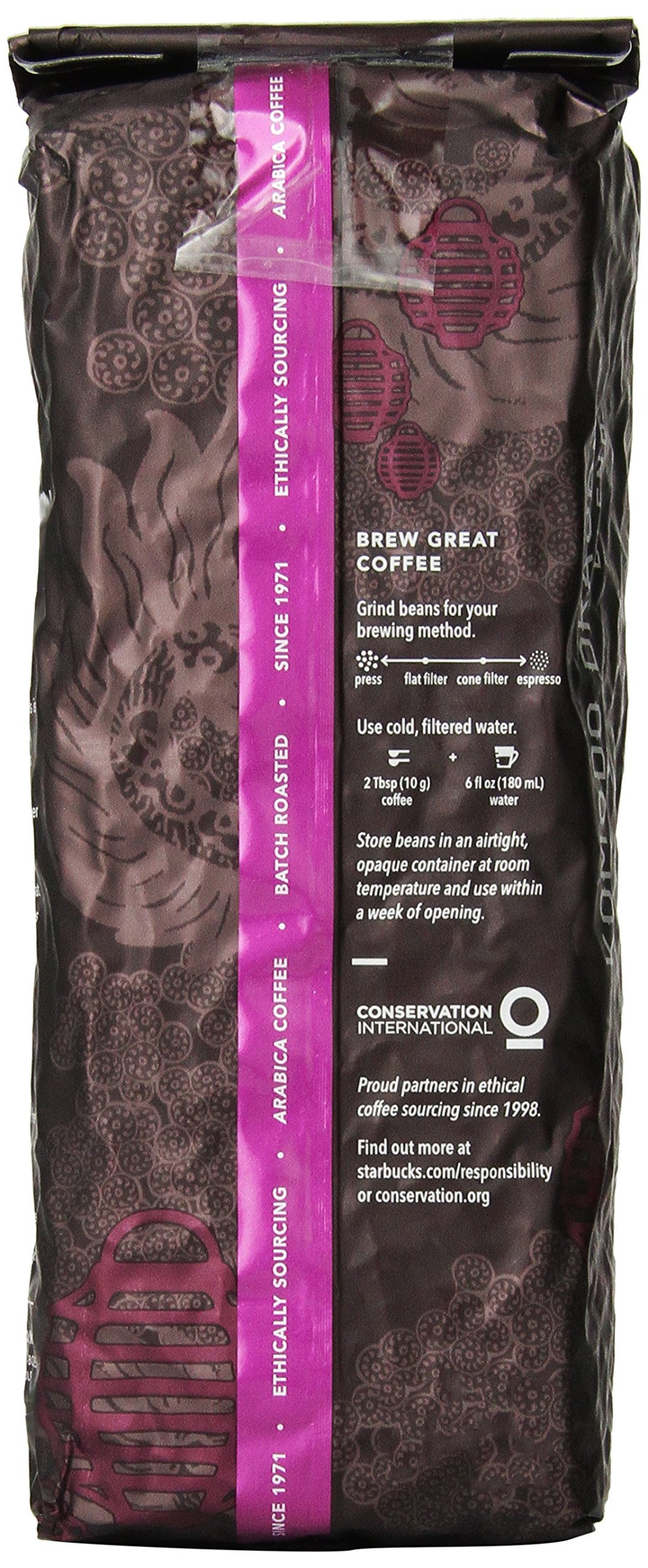 Starbucks Komodo Dragon Blend brewed cup with earthy spice