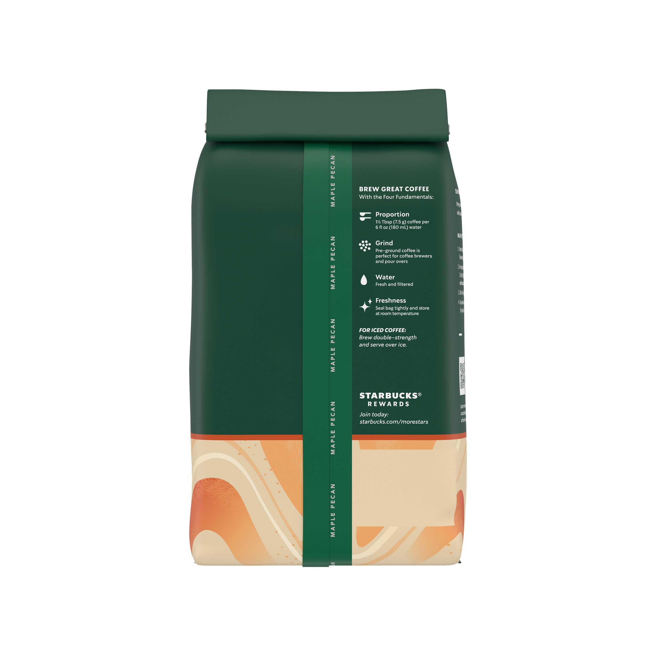 Starbucks Maple Pecan hot coffee being brewed with steam