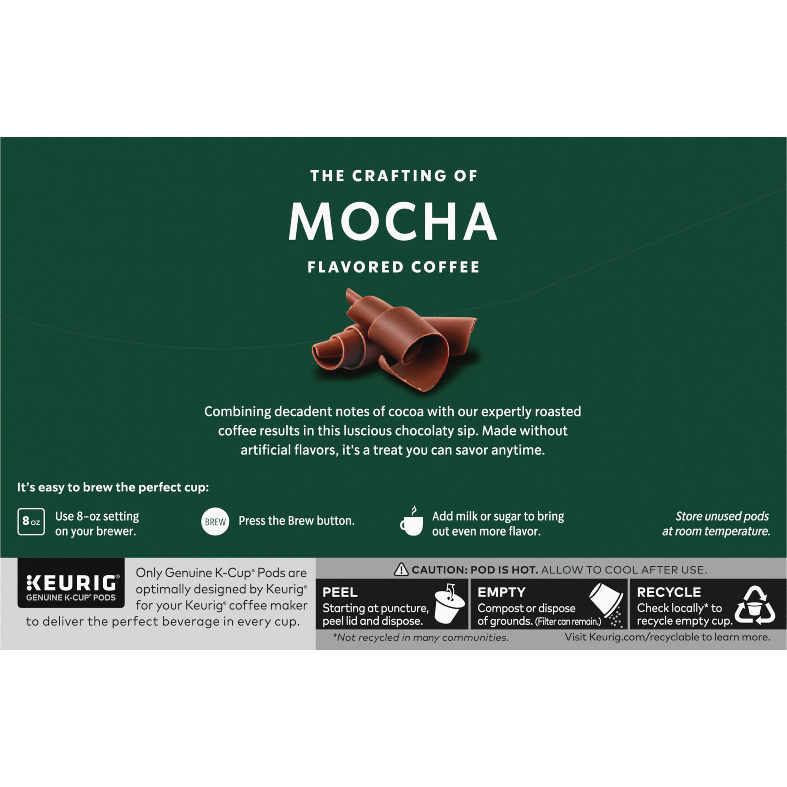 Starbucks mocha-flavored coffee pod boxes stacked for purchase.