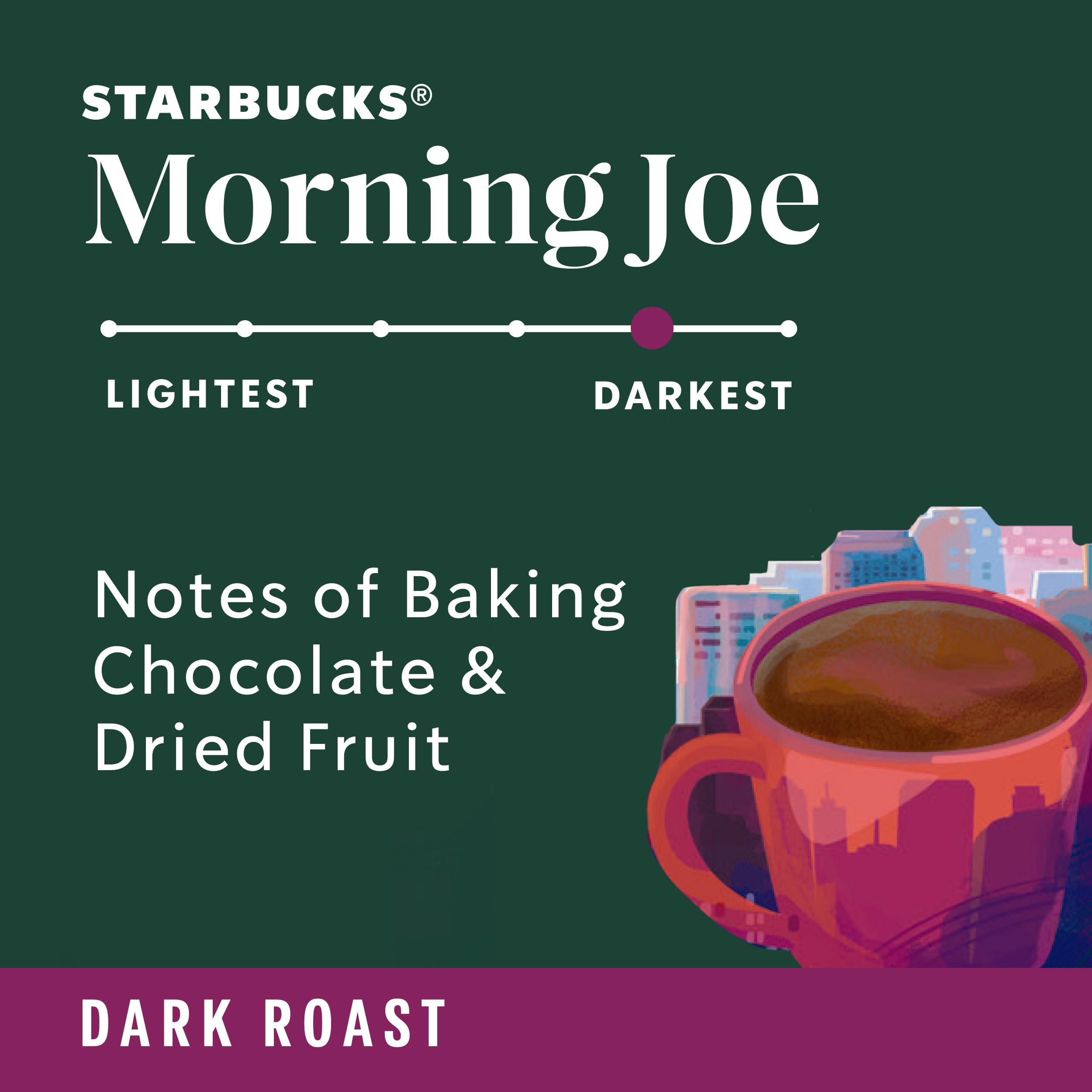 Starbucks Morning Joe dark roast ground coffee being prepared in pour-over setup