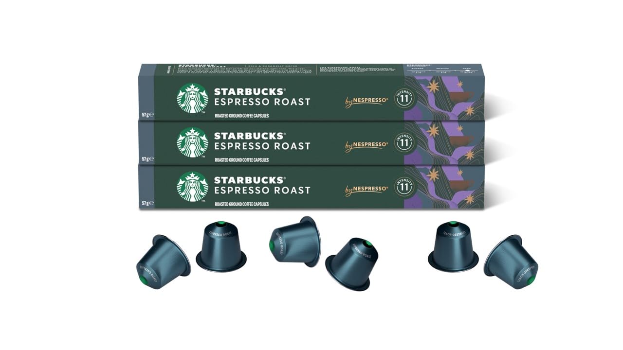 Starbucks by Nespresso espresso roast pod pour for rich at-home espresso