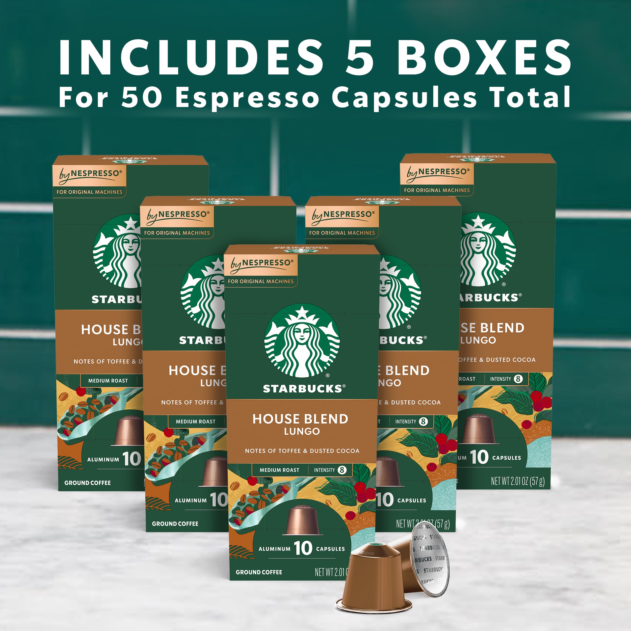 Starbucks House Blend pod in capsule tray ready for brewing