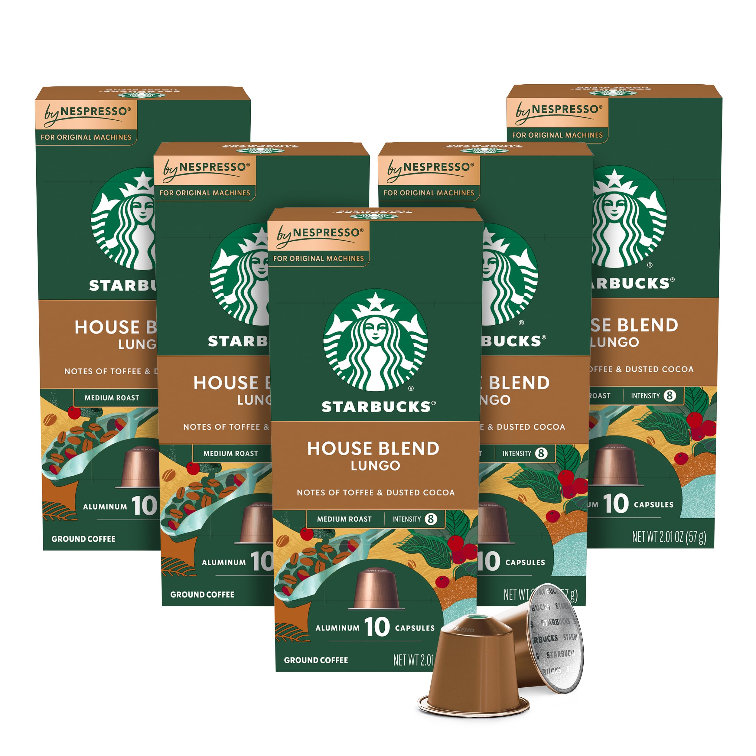 Starbucks by Nespresso House Blend pods in box for home use