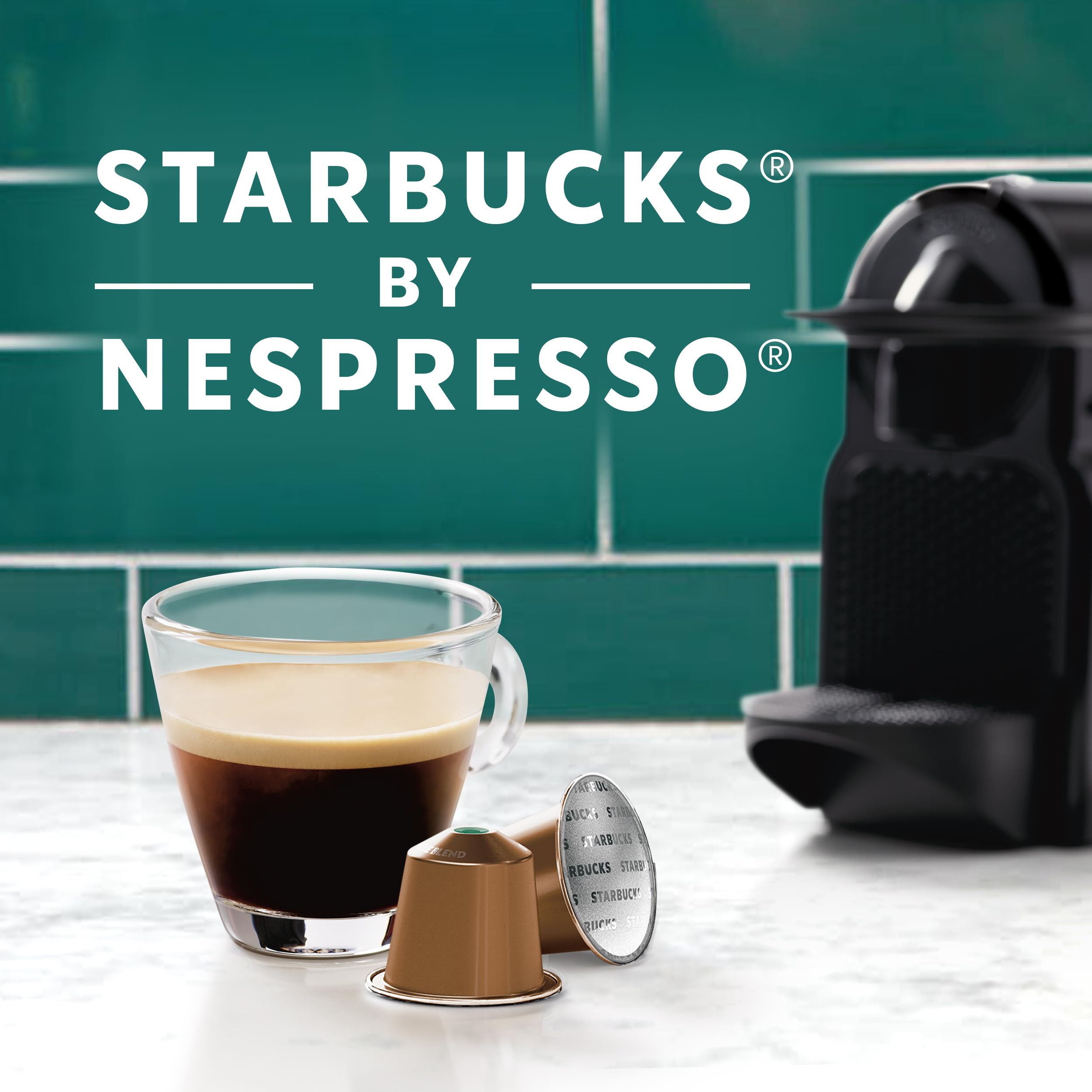 Starbucks House Blend espresso pouring into cup with crema