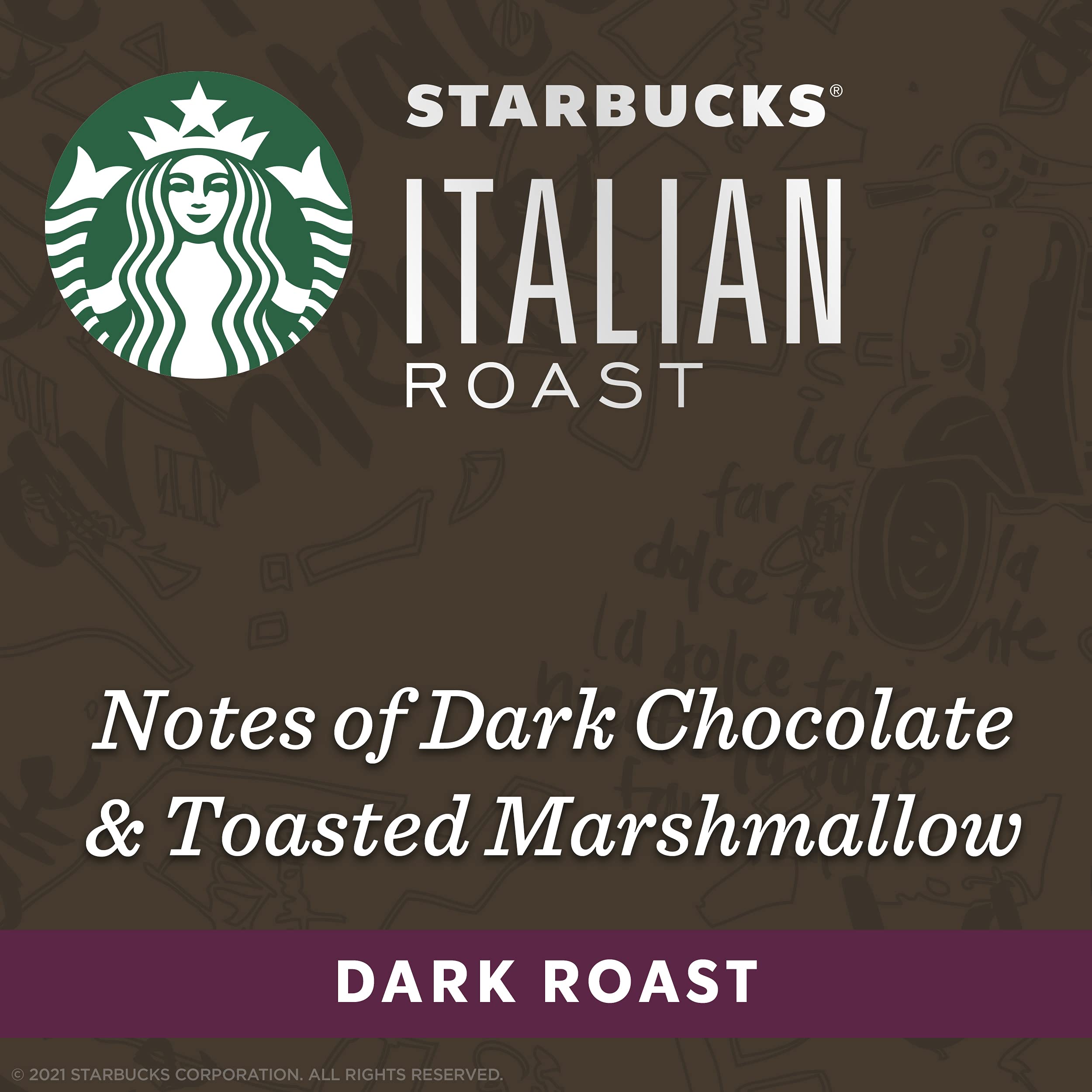Starbucks by Nespresso Italian Roast pod in cup shows deep color and sweetness.