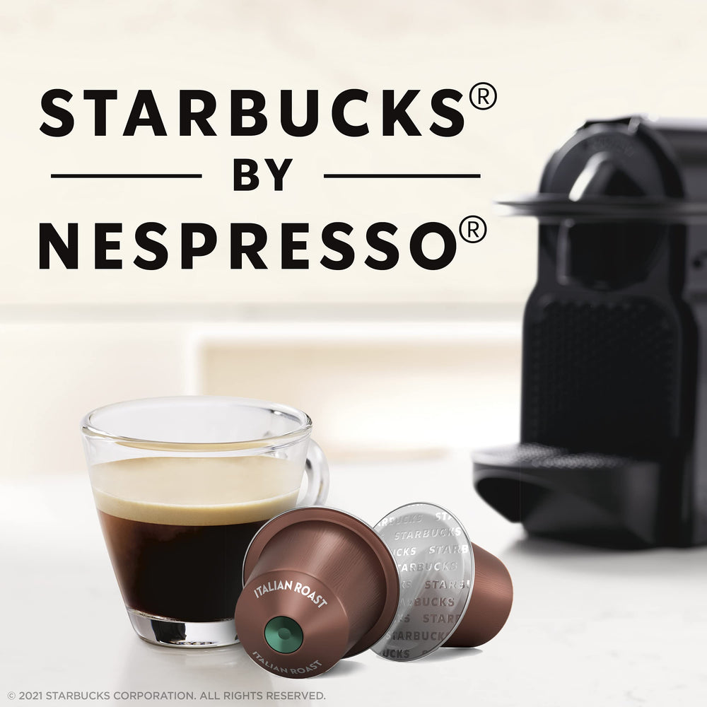 Starbucks by Nespresso Original Line coffee pod front view for easy at-home brewing.