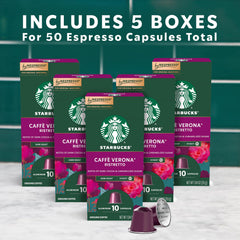 Starbucks Verona capsules, 50-count, deliver a rich, consistent dark roast