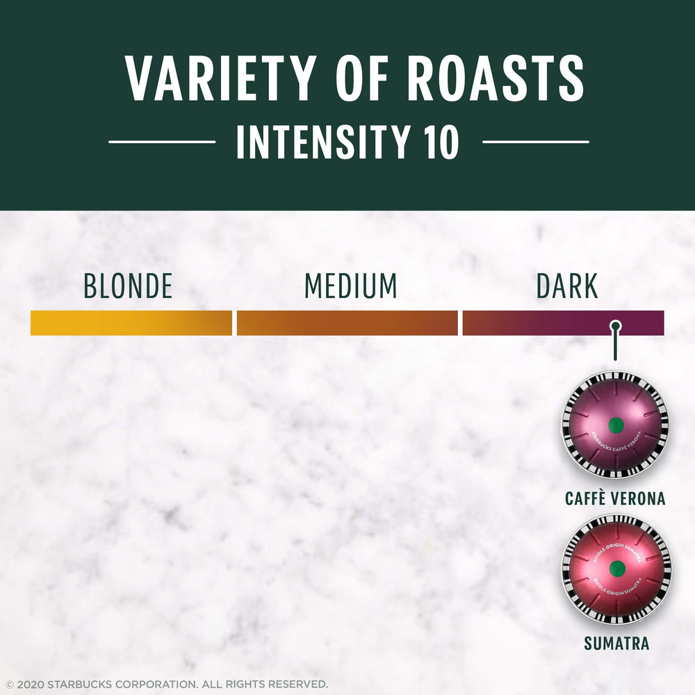 Star Starbucks by Nespresso Vertuo Verona capsules with roasty cocoa hints