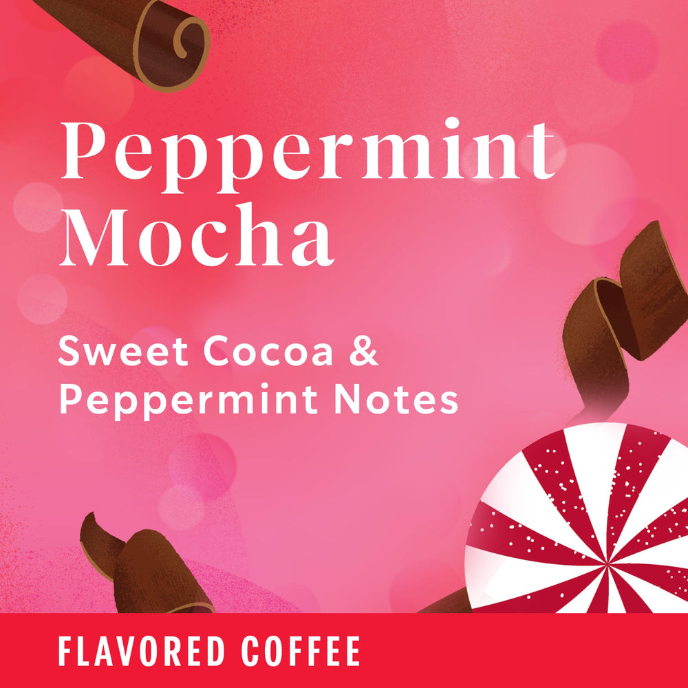 Starbucks Peppermint Mocha cup steaming captures seasonal indulgence.