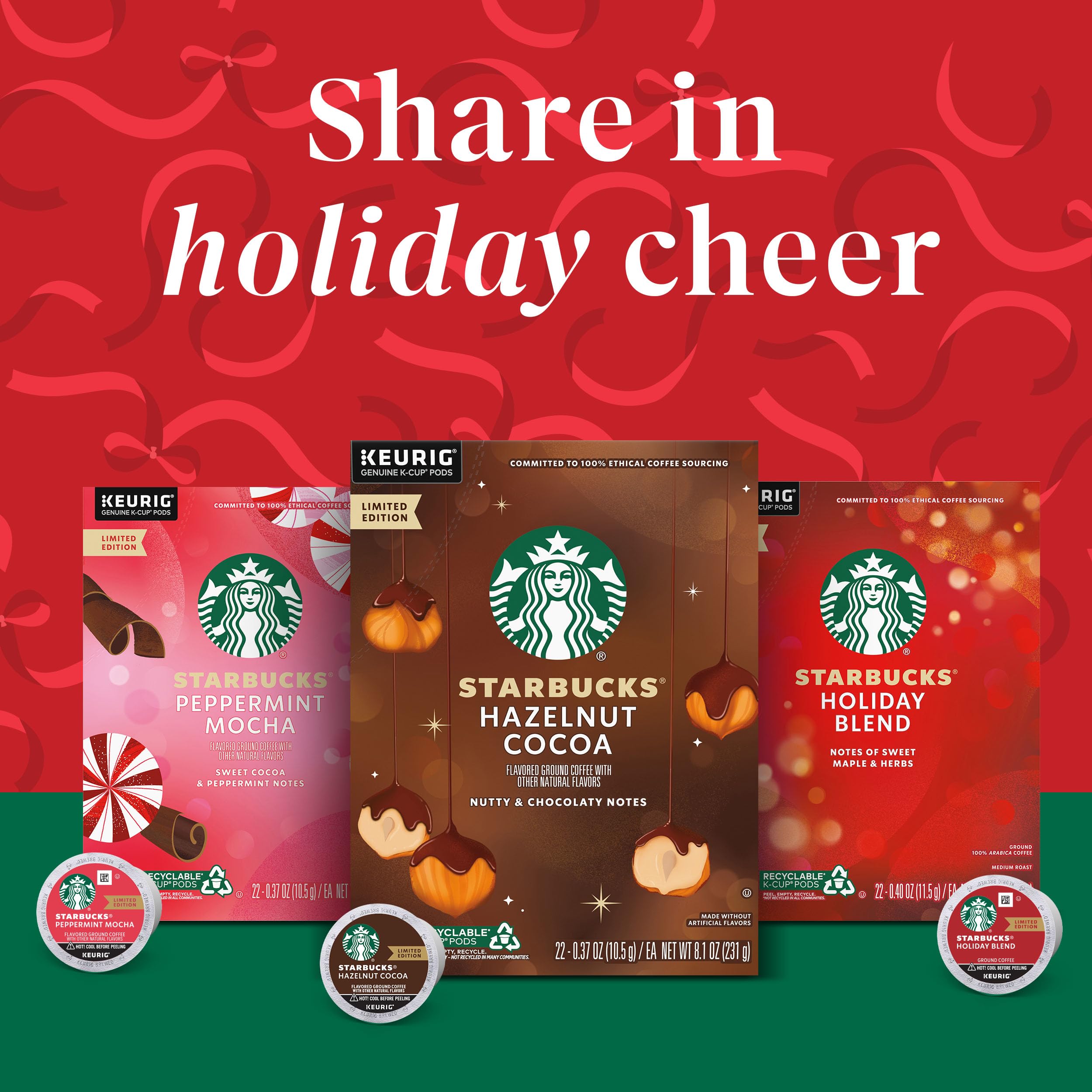 Starbucks Peppermint Mocha steam rising from cup conveys festive aroma