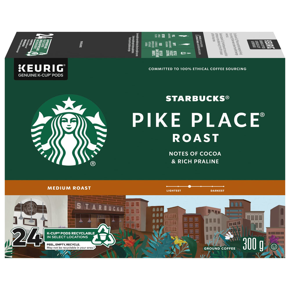 Starbucks Pike Place K-Cup pod for quick single-serve brewing