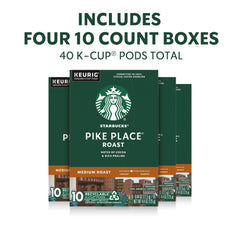 Starbucks Pike Place Roast coffee beans inviting aroma and balanced flavor.