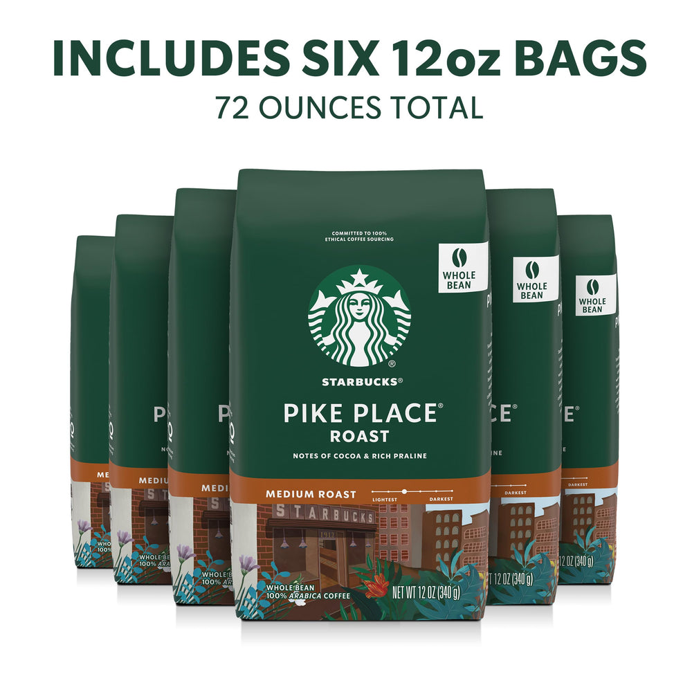Starbucks Pike Place Roast cup ready, balanced aroma and smooth flavor for everyday enjoyment