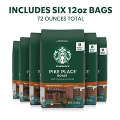 Starbucks Pike Place Roast cup ready, balanced aroma and smooth flavor for everyday enjoyment