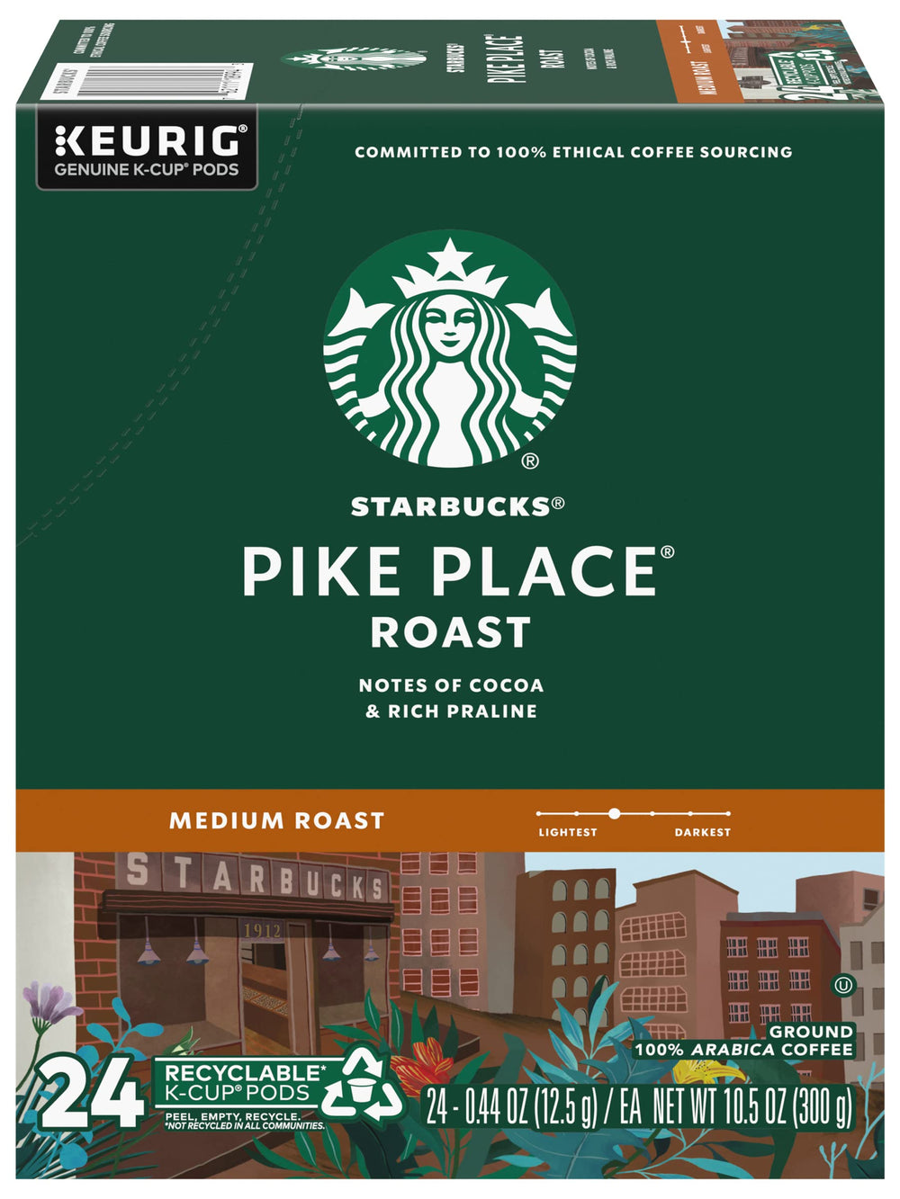 Starbucks Pike Place Roast K-Cup single-serve design speeds up your caffeine ritual