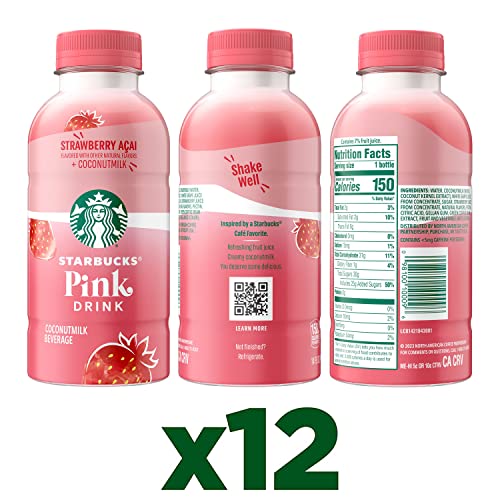 Starbucks Pink Drink 14oz pack bottle offers convenient sharing for offices or gatherings.