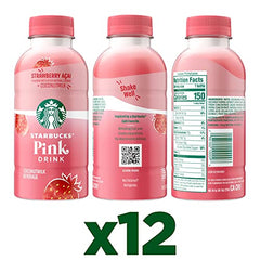 Starbucks Pink Drink 14oz pack bottle offers convenient sharing for offices or gatherings.