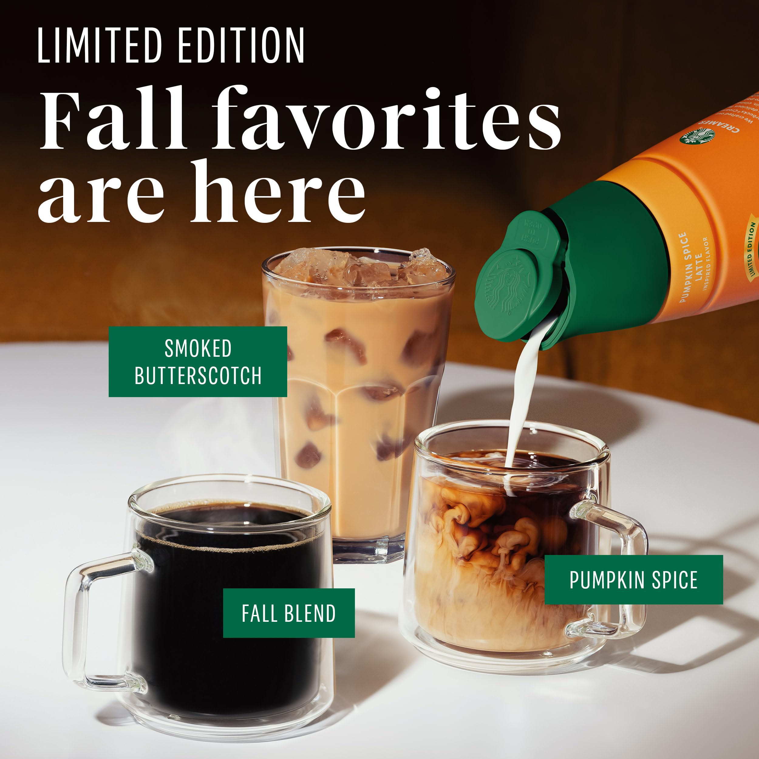 Starbucks Pumpkin Spice K-Cup pod on a kitchen counter, convenient for quick mornings
