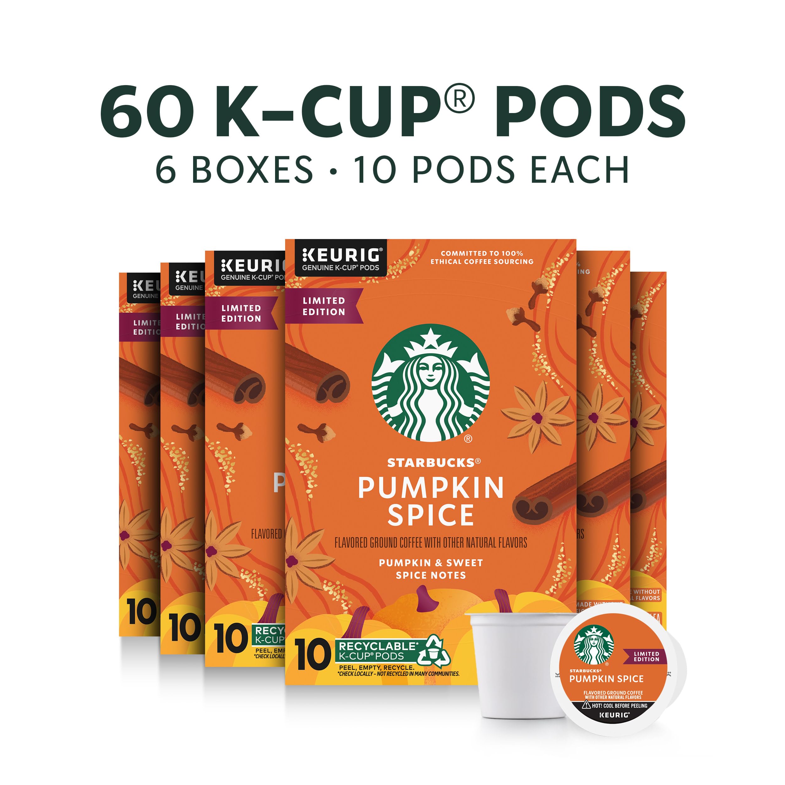Starbucks Pumpkin Spice K-Cup boxes on shelf, ready for easy seasonal brewing