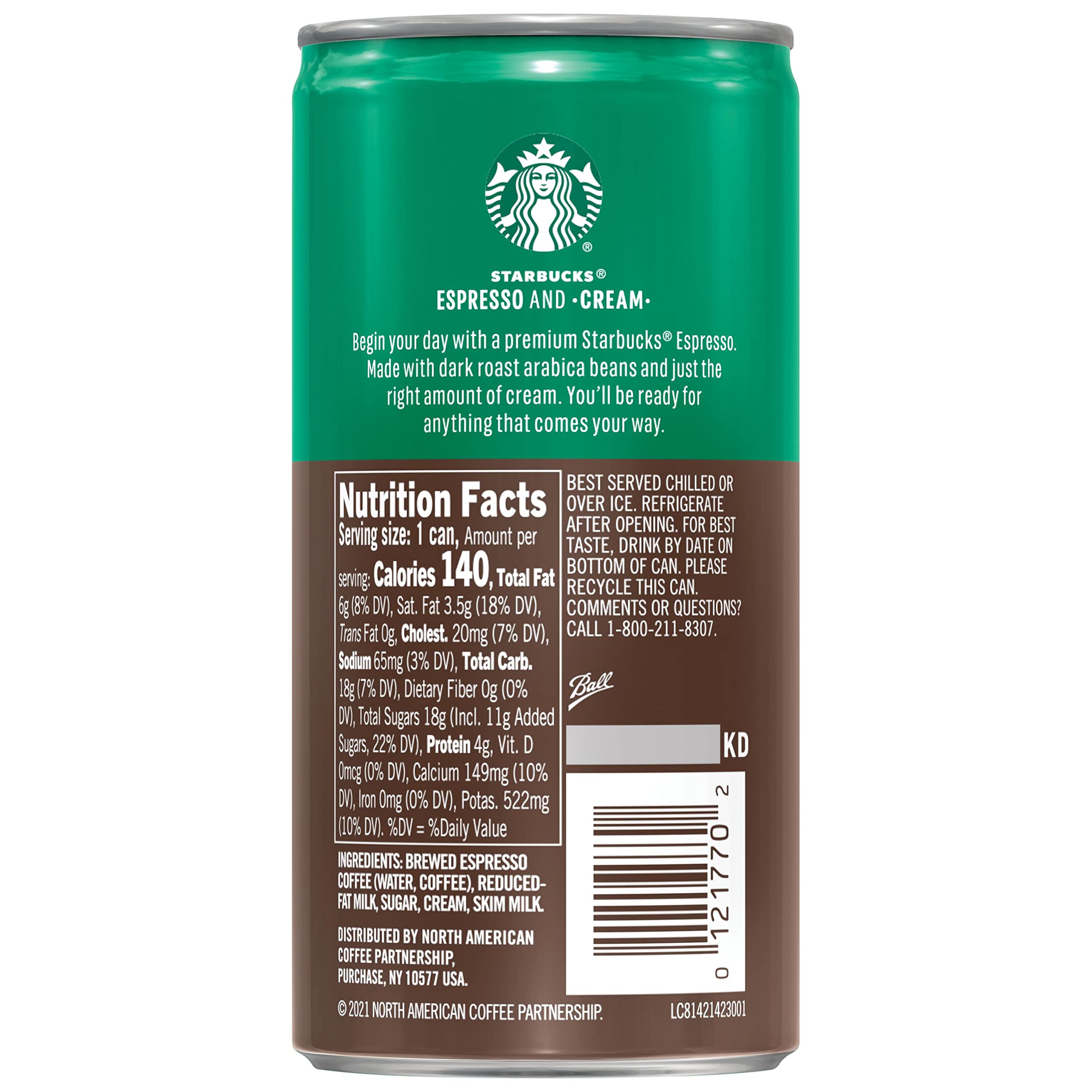 Pour shot of Starbucks Ready-to-Drink coffee for a quick break anywhere.