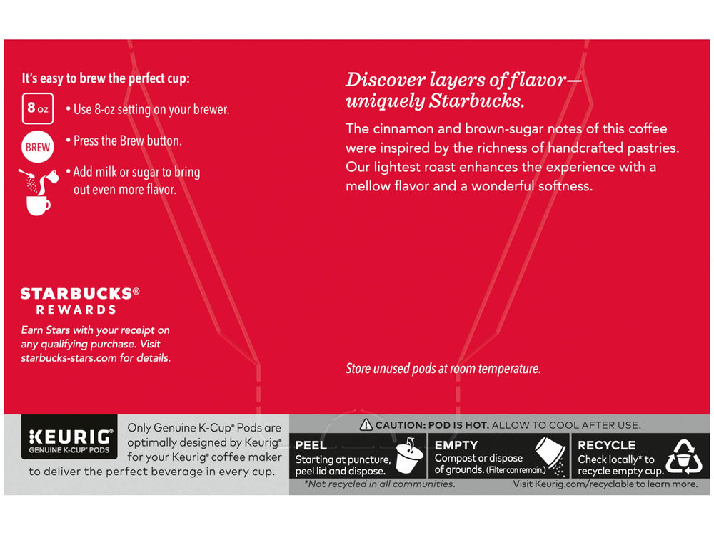 Eco-conscious packaging of Starbucks K-Cups highlighting recyclability.