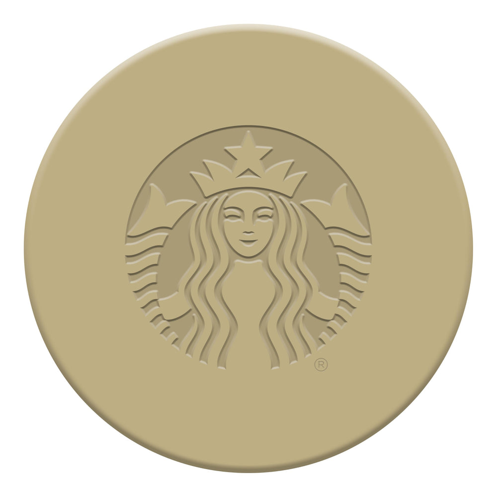 Starbucks recyclable tin symbol emphasizing eco-friendly packaging.