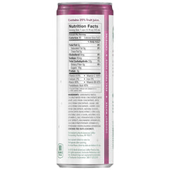 Starbucks Refreshers Black Cherry Limeade can back label highlighting ingredients.