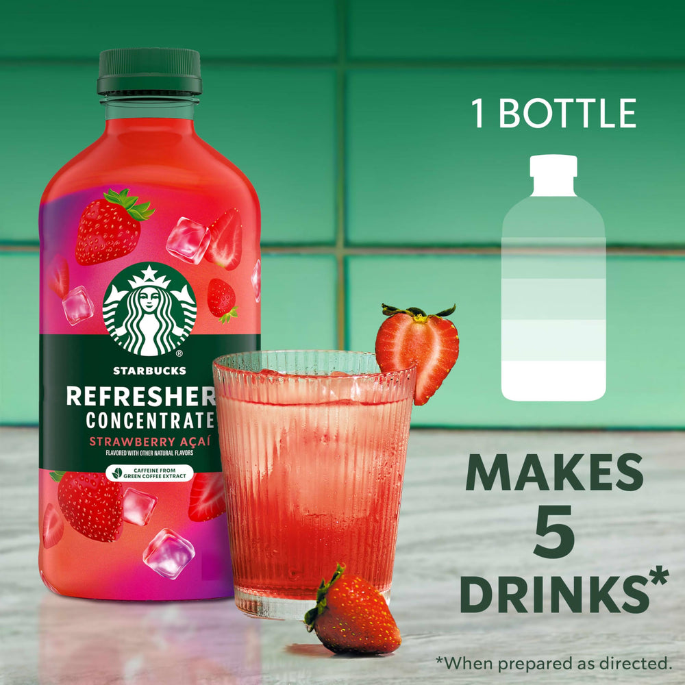 Starbucks Refreshers Strawberry Acai with lemonade for a bright balance