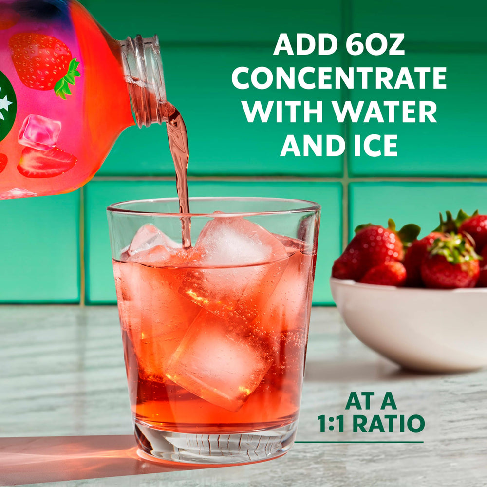 Starbucks Refreshers Strawberry Acai with sparkling water for a bubbly twist